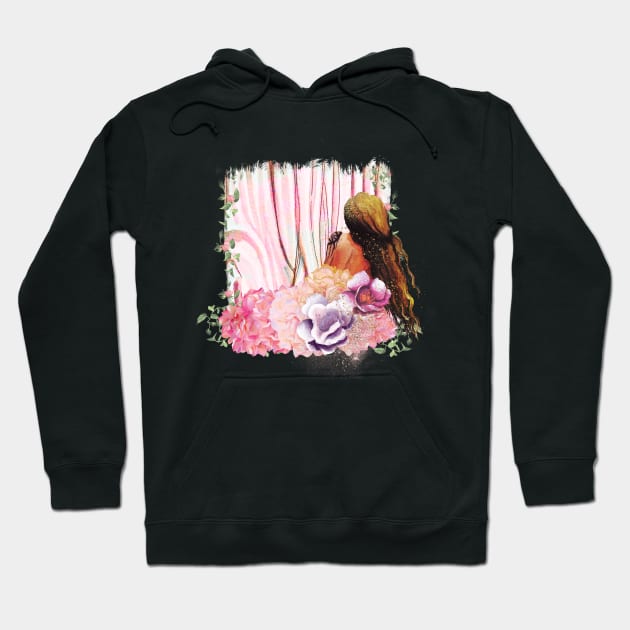 Black Mermaid Brushstroke Hoodie by digitaldoodlers